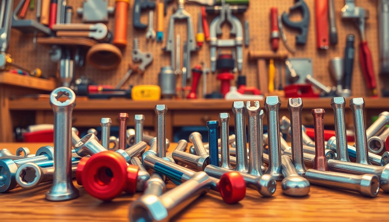 Use allen keys to expertly assemble furniture components by using various sizes and colors.