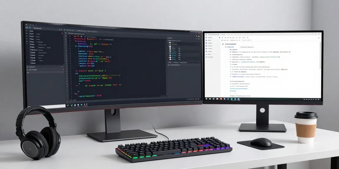 Gi8 software development workspace showcasing advanced coding tools and technologies in a modern environment.