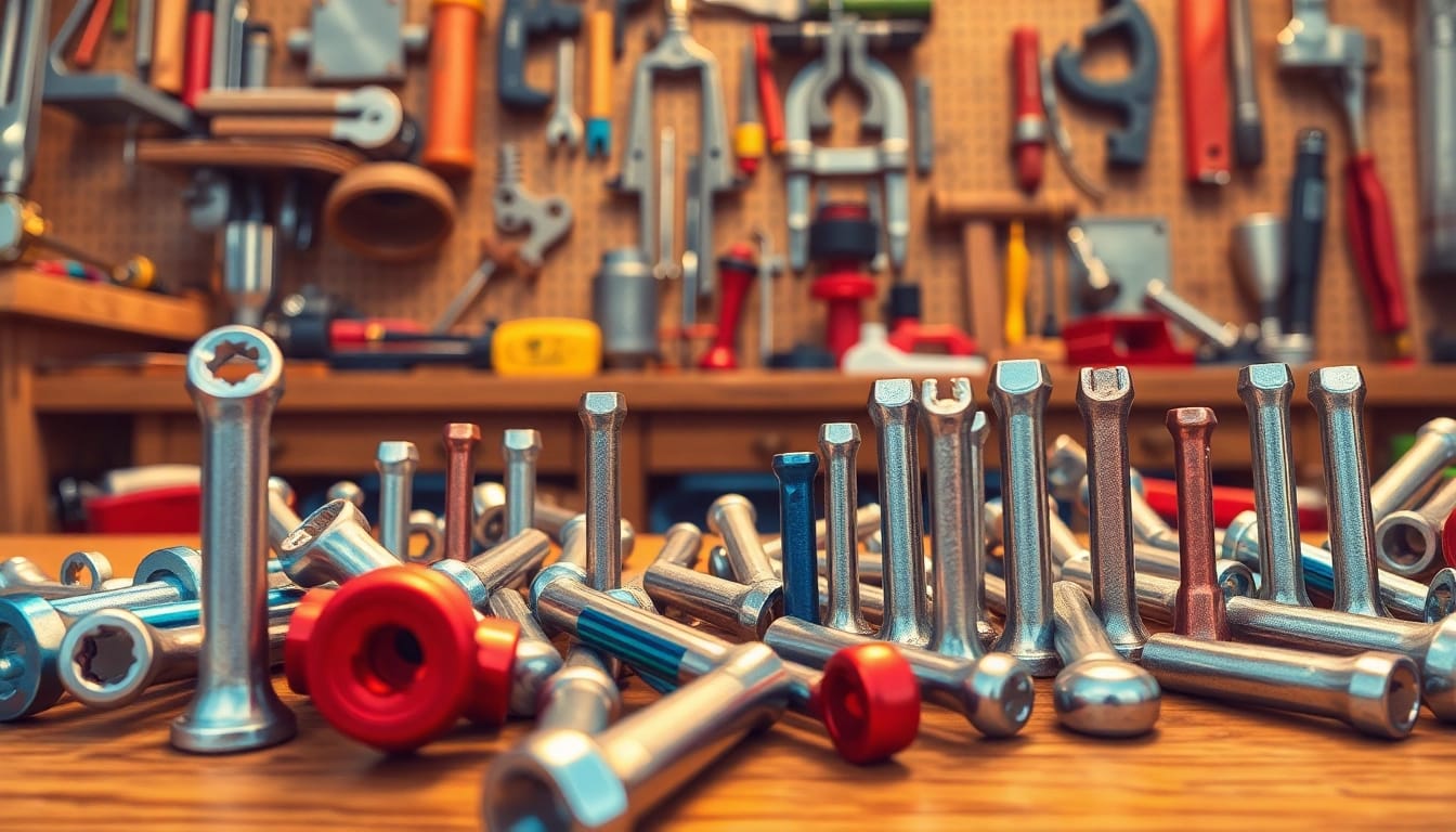 Use allen keys to expertly assemble furniture components by using various sizes and colors.