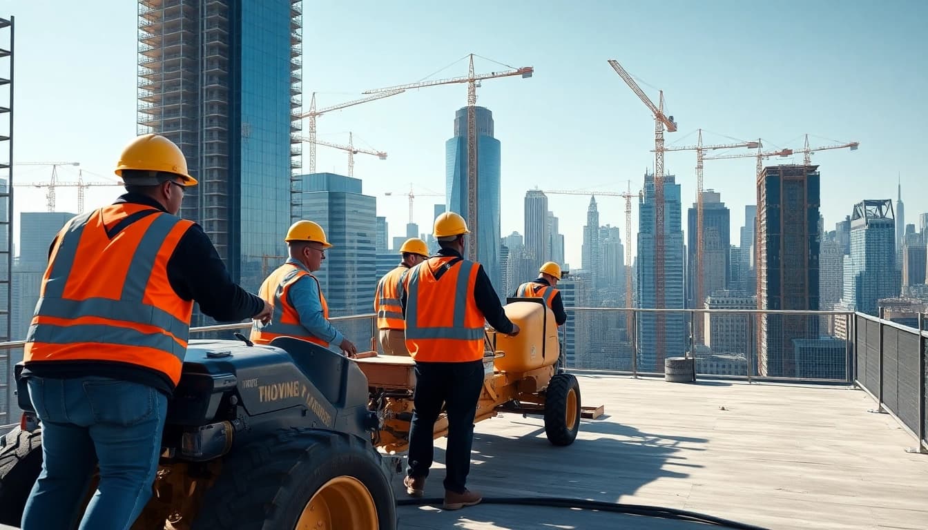 Manhattan Commercial General Contractor team actively building high-rise structures in NYC.