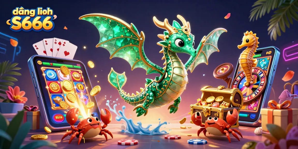 Experience the thrill of đăng nhập S666 with vibrant casino elements and underwater adventure.