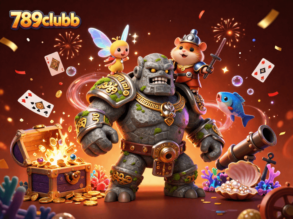 Join thrilling gameplay with 789clubb as the stone guardian and fairy unite for big wins!