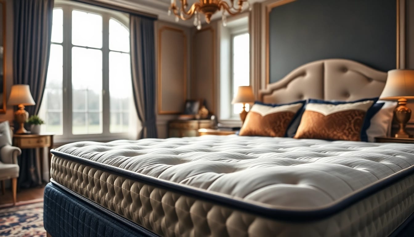 Discover comfort and elegance with a Stearns and Fosters mattress in a serene bedroom setting.