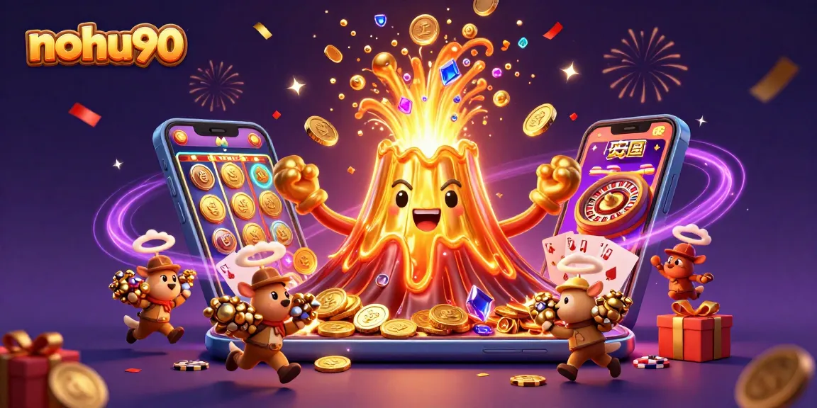 Engage in exciting gameplay at nohu90 with a triumphant volcano and treasure hunting explorer animals.