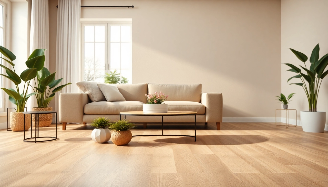 Discover cheap vinyl flooring showcased in a stylish living room with natural light.