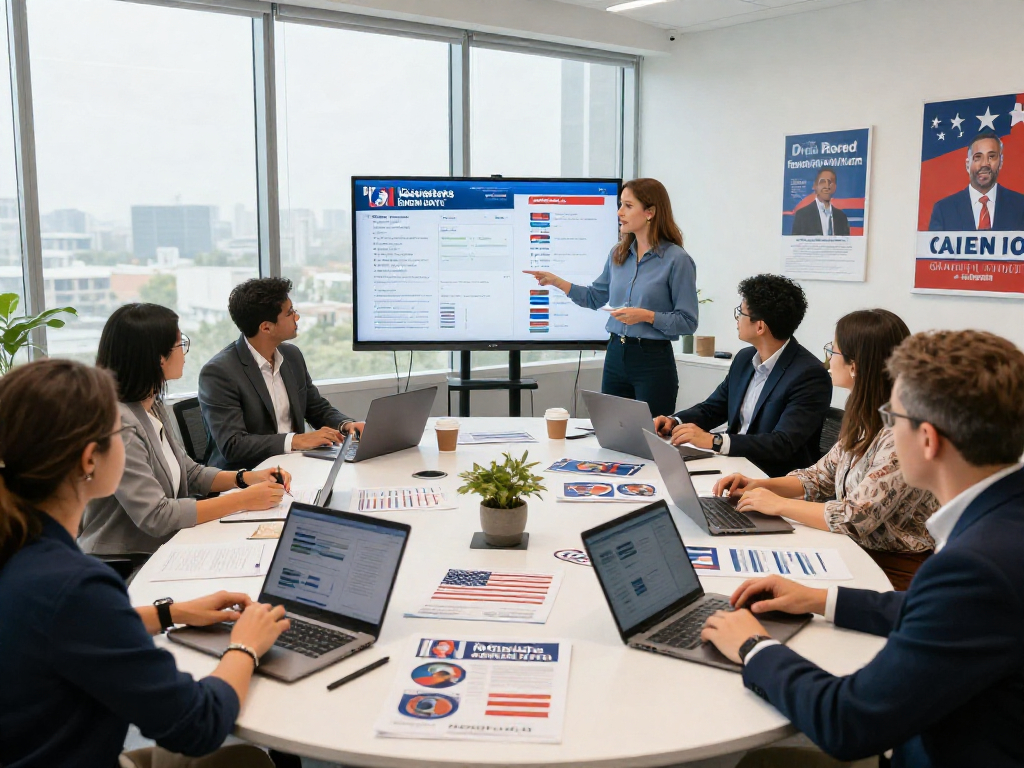 Discover how much does a political consultant cost through data-driven campaign strategies in a collaborative meeting.