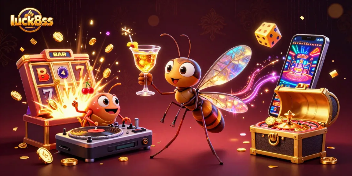 Engage with luck8ss and experience the vibrant casino adventure featuring a unique frozen mosquito mascot.