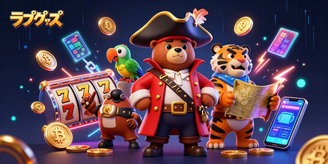 Engage with thrilling ラブグッズ in this vibrant casino scene featuring playful characters and dynamic slot elements.