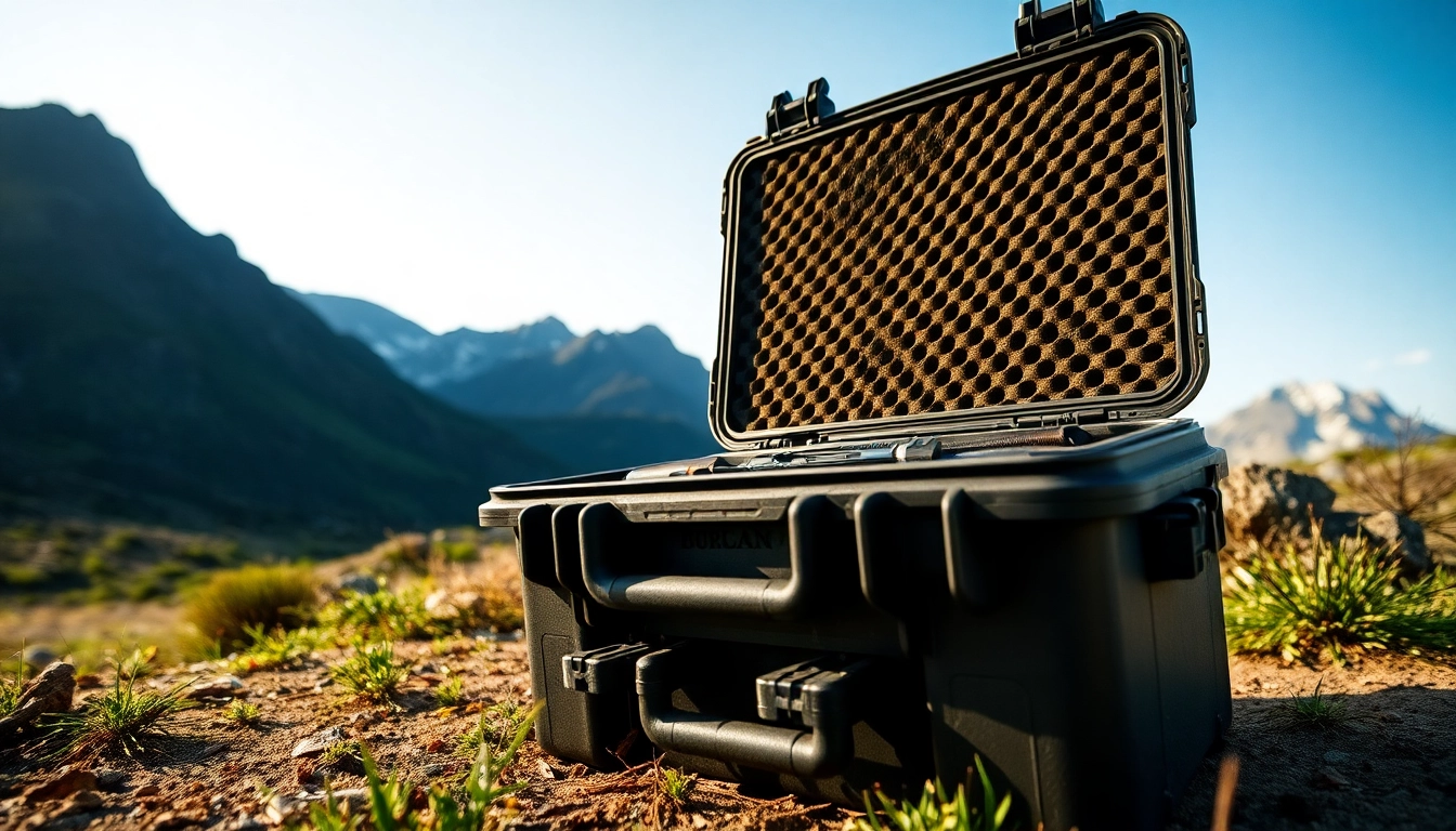 Shop for a durable pelican gun case for sale featuring an organized interior for firearm safety.