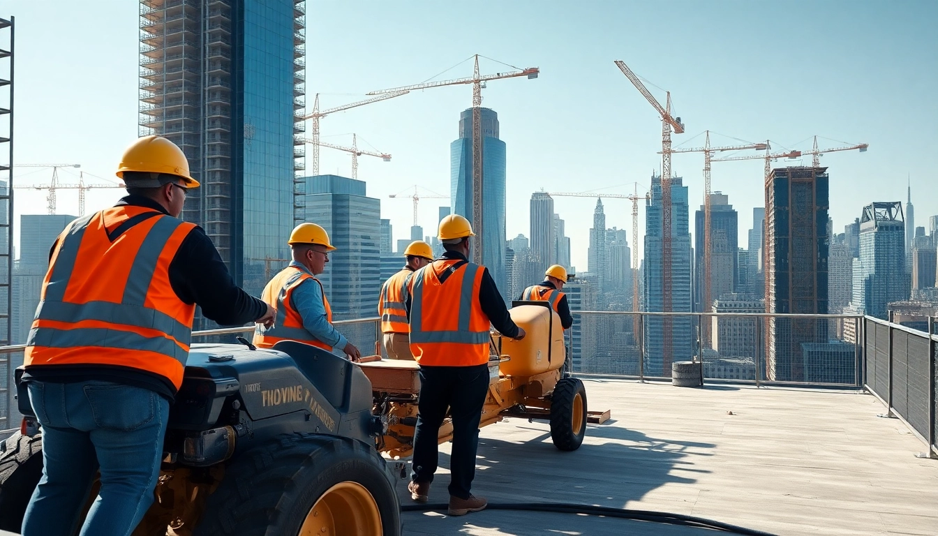 Manhattan Commercial General Contractor team actively building high-rise structures in NYC.