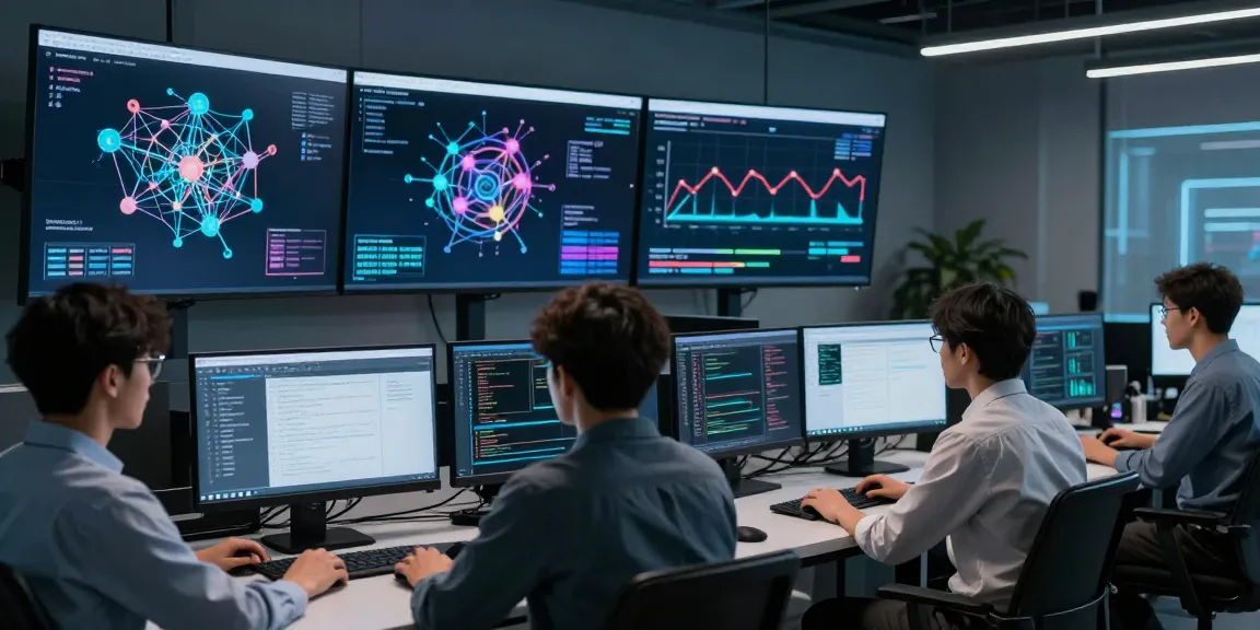 Thabet360 AI technology workspace showcasing advanced machine learning solutions and cybersecurity protocols.