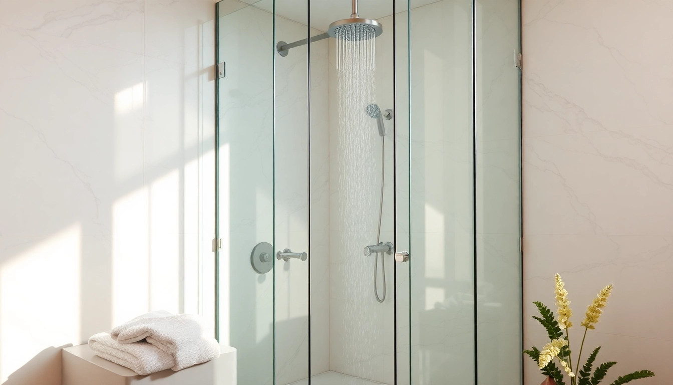 Experience the luxury of elegant showers au with a stunning modern shower design and soft marble accents.