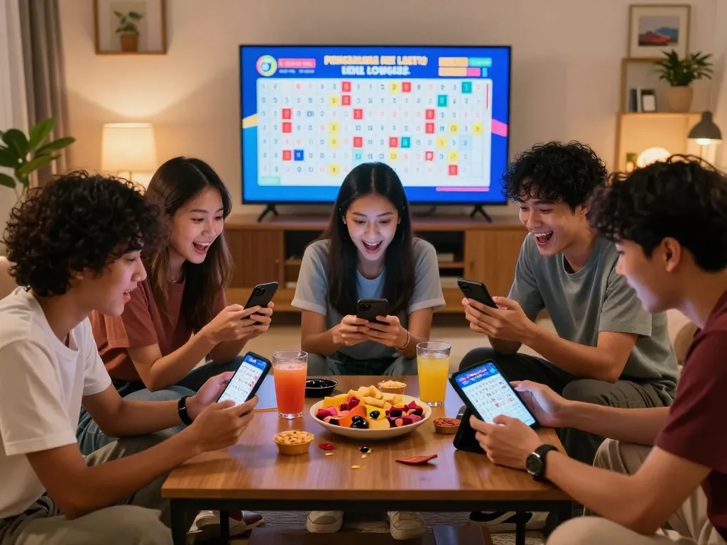 Teman-teman yang bersemangat menikmati hasil Pengeluaran HK Lotto dalam suasana yang nyaman.