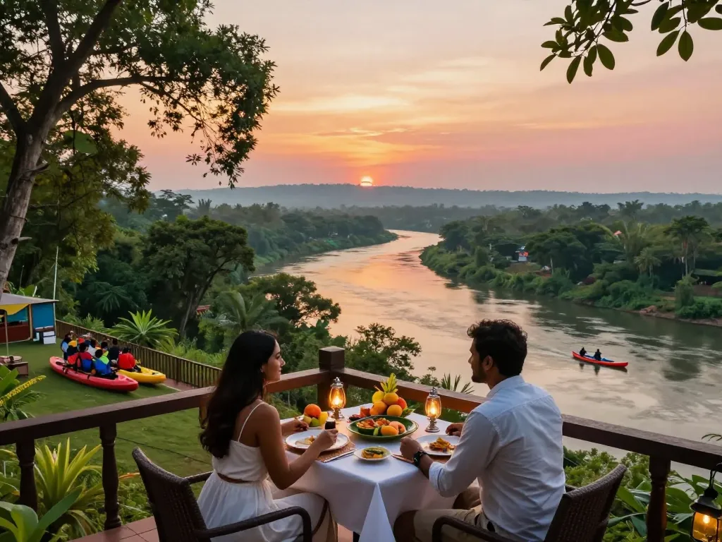 Dandeli resorts offer romantic riverside escapes with stunning views, adventure activities, and luxury dining experiences.