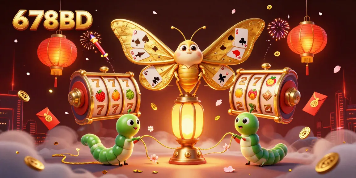Experience the vibrant gaming world of 678BD with colorful slot elements and an enchanting atmosphere.