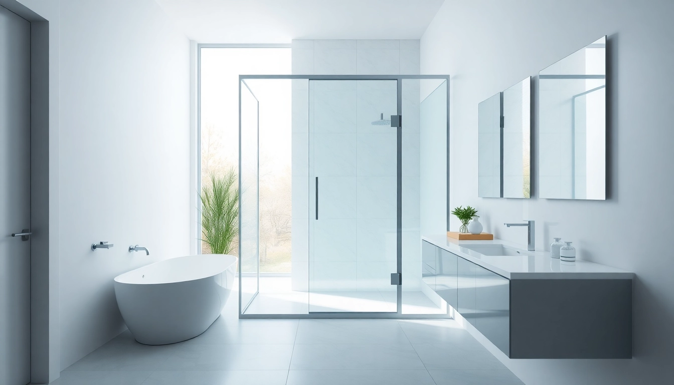 A stunning shower screen sliding door enhances a modern bathroom's aesthetic, blending seamlessly with elegant decor.
