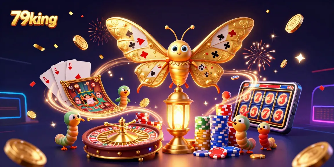 Engage with 79king's vibrant casino experience featuring an atlas moth and dynamic gaming elements.