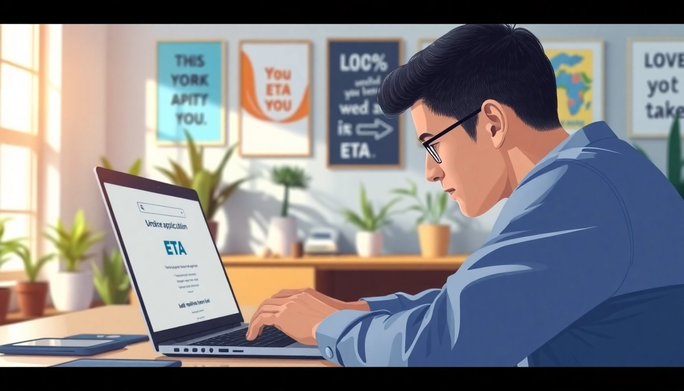 Complete your uk eta online application easily at a laptop with dedicated workspace.