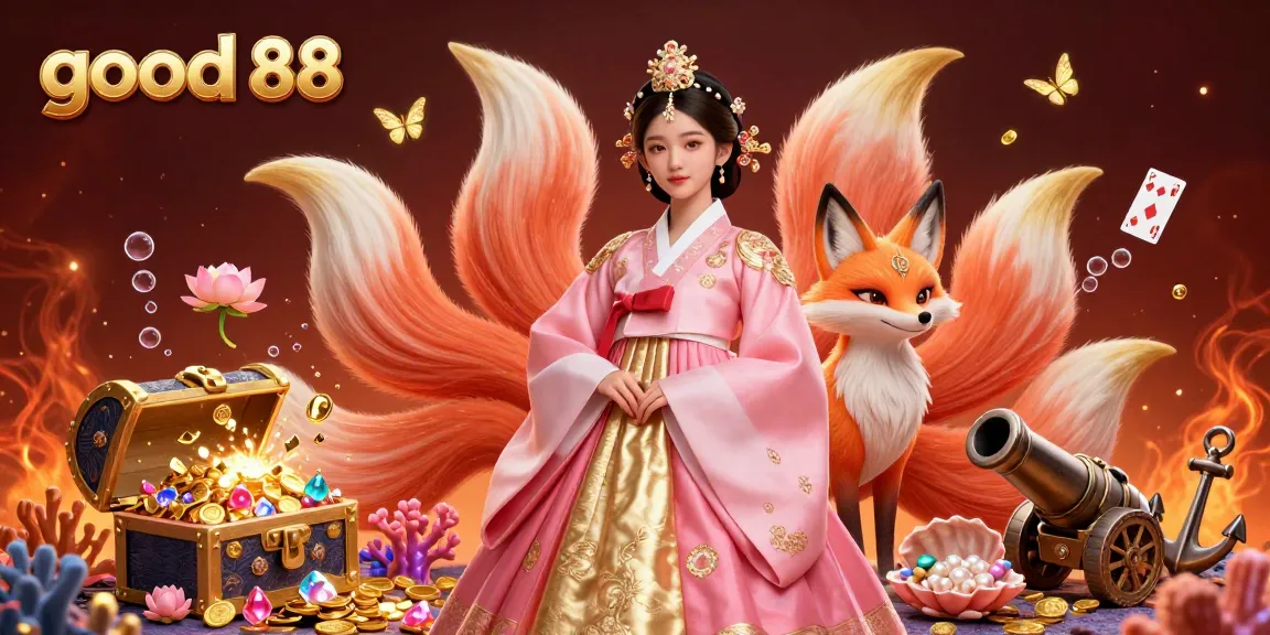 Win big with good 88 in this vibrant 3D casino illustration featuring luck and fortune.