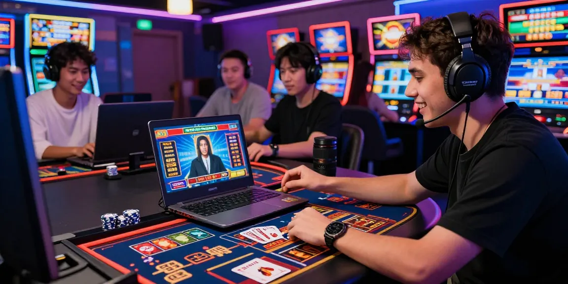 Engaged player enjoying JURAGANBOLA online gaming experience with vibrant slot machines.