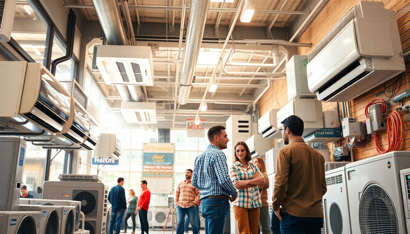 Explore a variety of air conditioning units with an american standard hvac dealer in a professional urban setting. related image